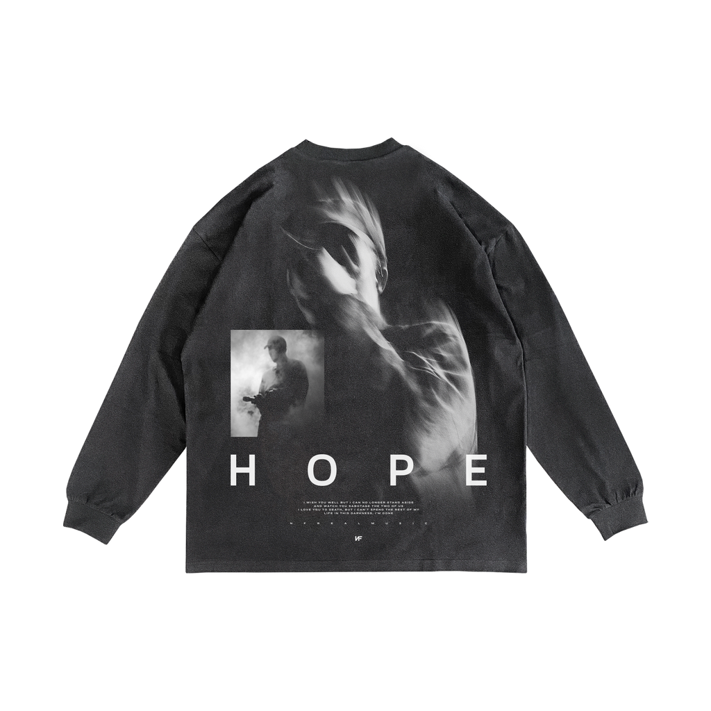 PRE-ORDER Vintage Black "HOPE" Long Sleeve T-Shirt