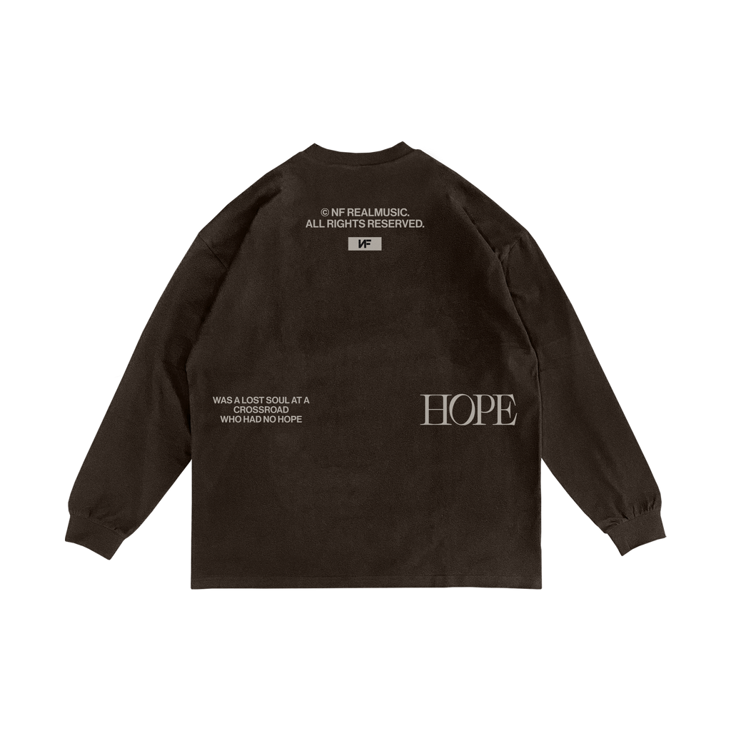 PRE-ORDER - Brown REAL MUSIC Long Sleeve T-Shirt