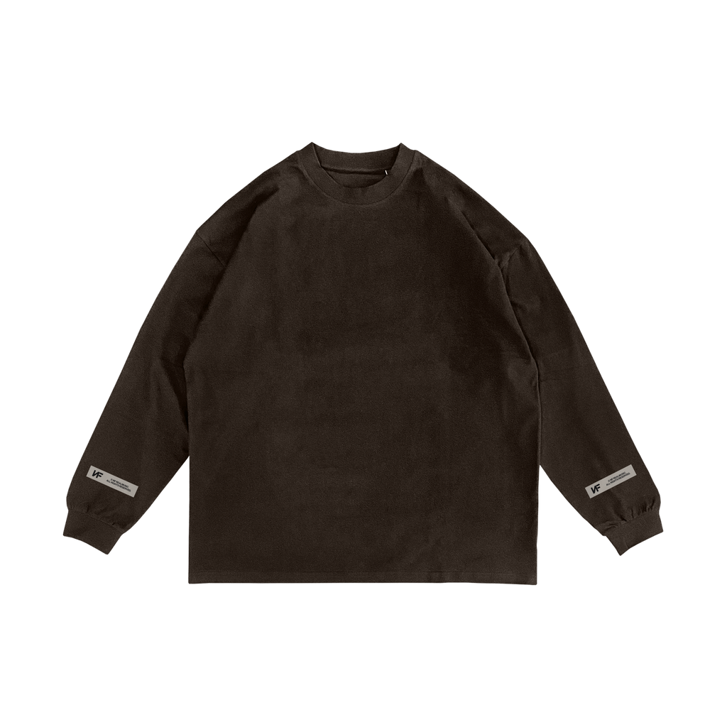 PRE-ORDER - Brown REAL MUSIC Long Sleeve T-Shirt