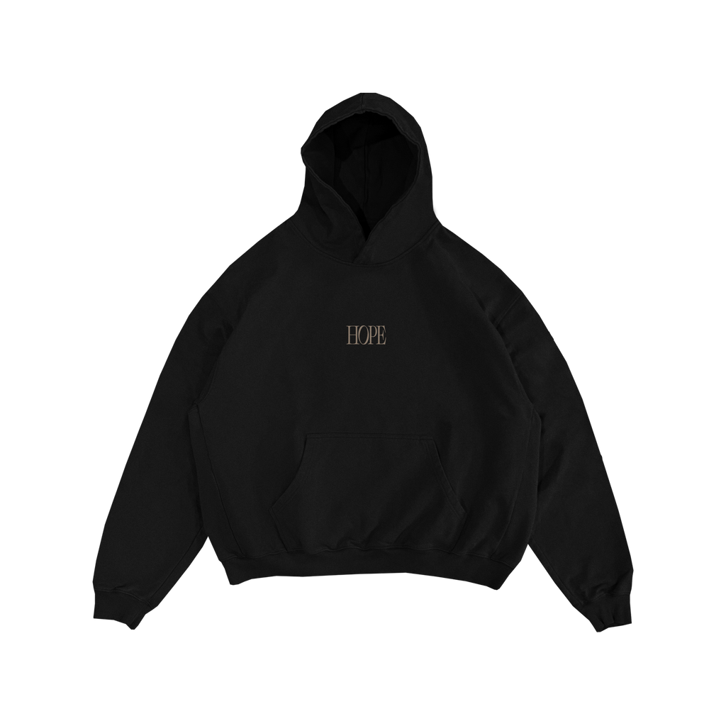 PRE-ORDER - Premium Heavyweight Black "HOPE" Hoodie