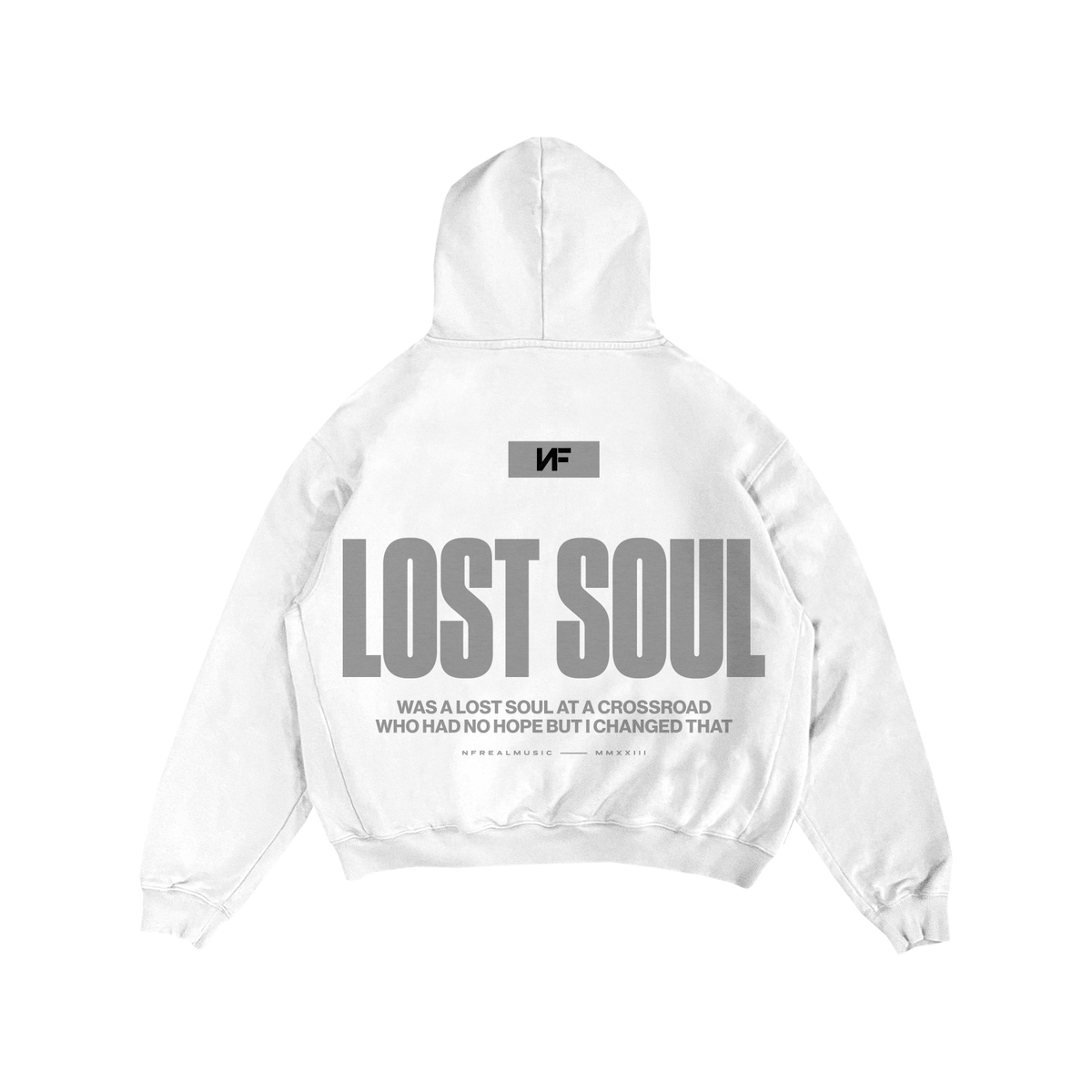 White Lost Soul Hoodie NFRealMusic