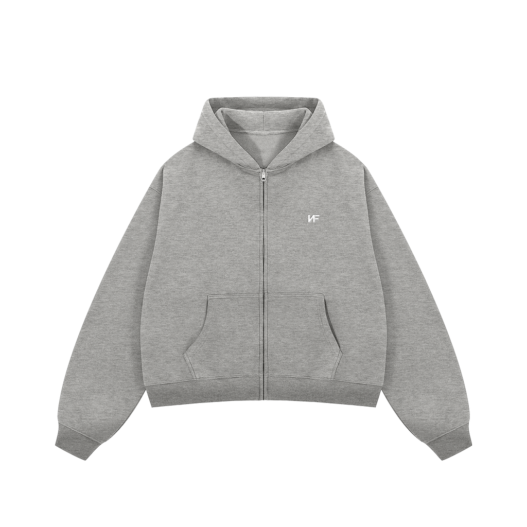 PRE-ORDER Grey NF Zip Hoodie