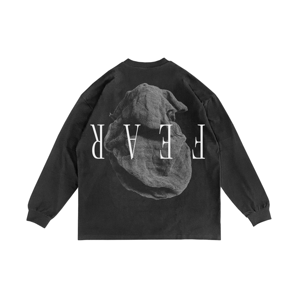 PRE-ORDER Vintage Black "FEAR" Long Sleeve T-Shirt