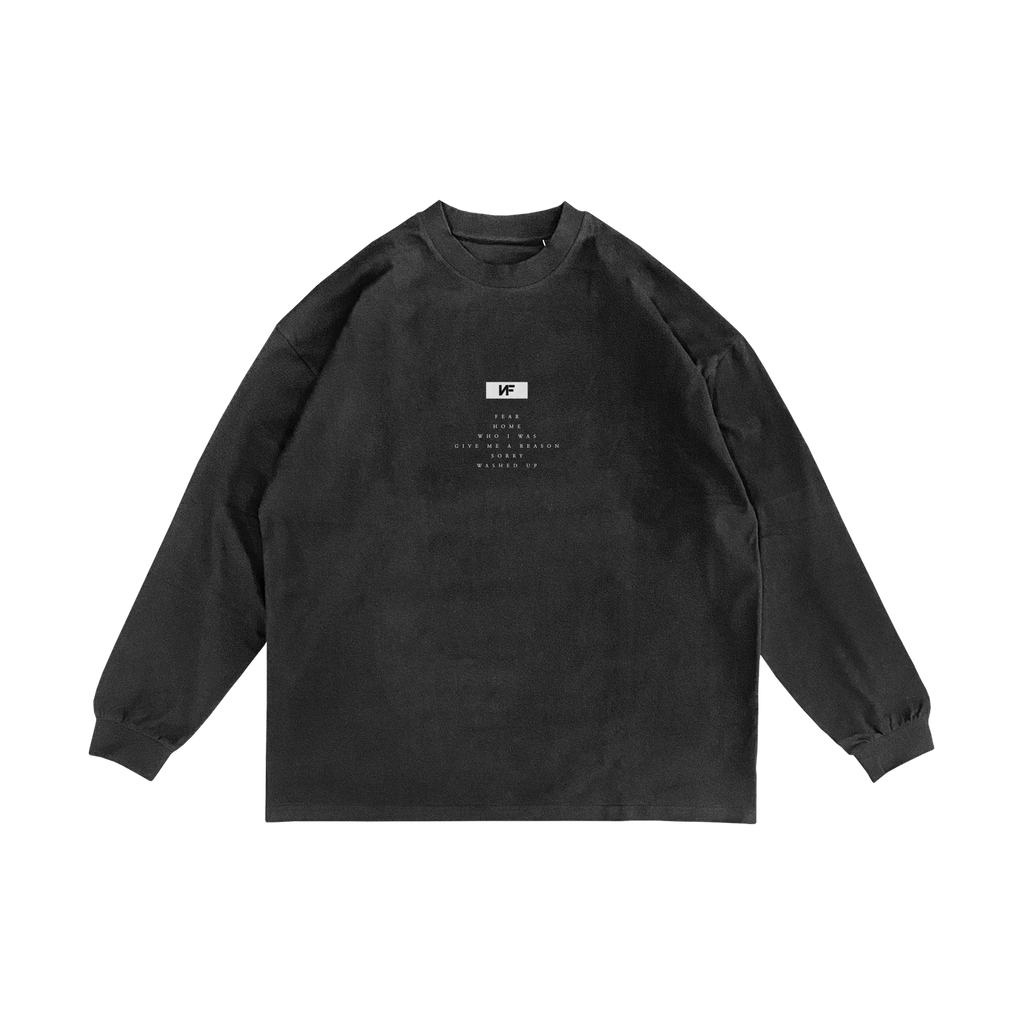 PRE-ORDER Vintage Black "FEAR" Long Sleeve T-Shirt