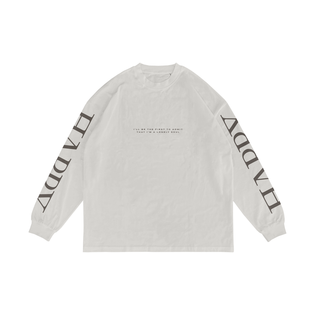 Cement "HAPPY" Long Sleeve T-Shirt